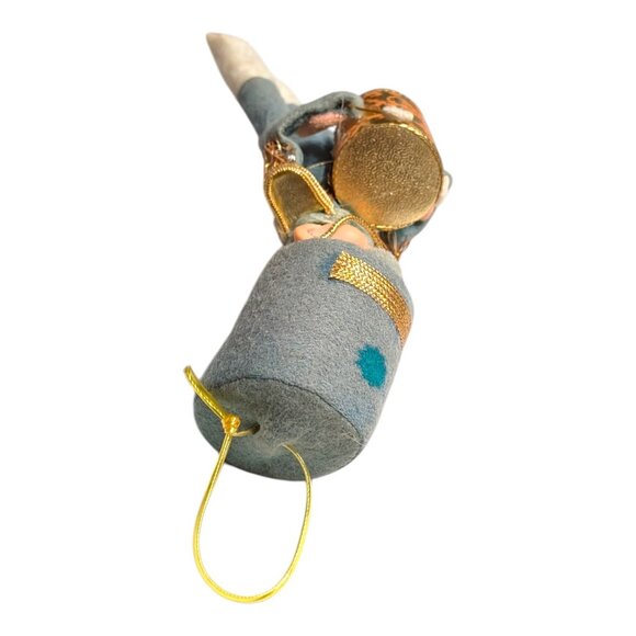 VTG Felt Pixie Elf Boy Drummer Christmas Ornament JAPAN Hanging Decor - Picture 6 of 7